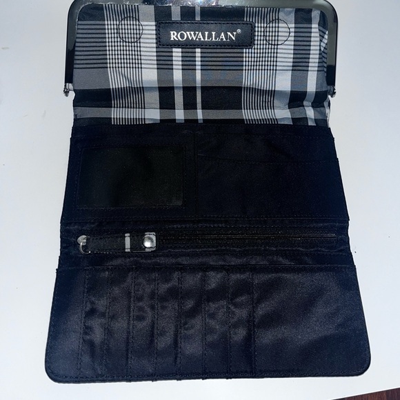 ROWALLAN WALLET WOMENS PLAID BLACK/GRAY - Picture 2 of 8
